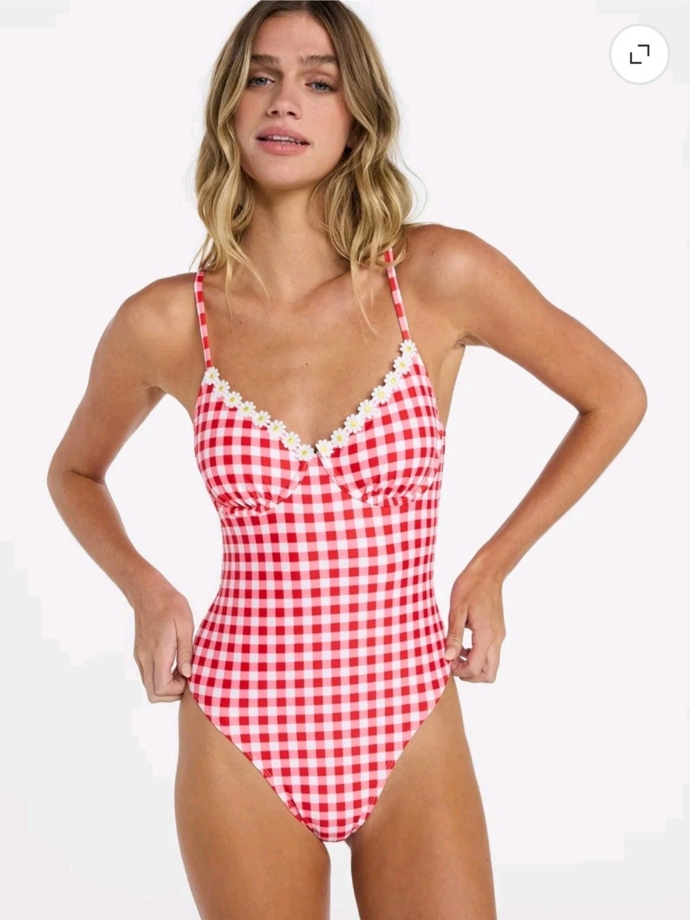 NWT No Boundaries Underwire One-Piece Swimsuit Just Red Size L 12-14 Womens